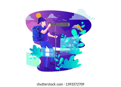 Creative Wildlife Photography Vector Illustration In Isolated White Background, suitable for landing page, ui, web banners, mobile apps intro card, print, news editorial, flyer, and event graphics.