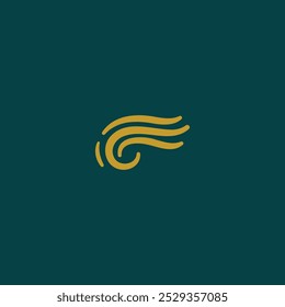 Vetor de design de logotipo de símbolo de elemento de vento criativo. Design do logotipo