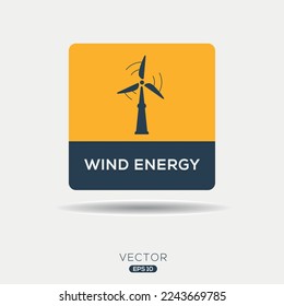 Creative (Wind energy) Icon, Vector sign.