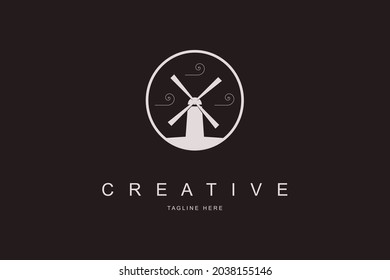 Creative Windmill Circle Logo Design