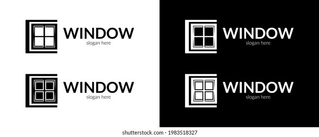 Creative window logo. Vector illustration.