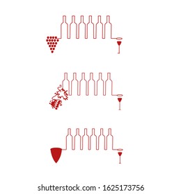 Creative wine logo. Vector illustration.
