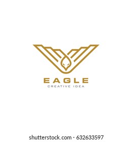 Creative Wing Eagle Concept Logo Design Template