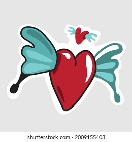 creative wing heart ,vector illustration