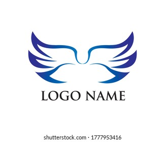 Creative wing icon logo design