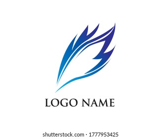 Creative wing icon logo design