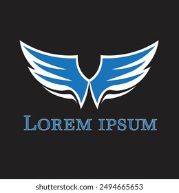 Diseño de logotipo de ala creativa con estilo moderno| Vector premium
