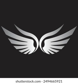 Diseño de logotipo de ala creativa con estilo moderno| Vector premium