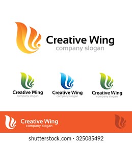 Creative Wing Logo,Vector Logo Template