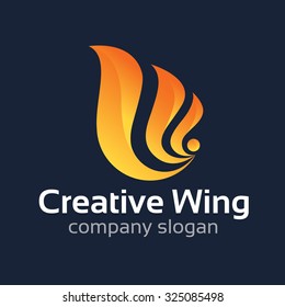 Creative Wing Logo,Vector Logo Template