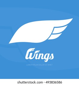 Creative wing vector logo design. Vector sign. Character logotype symbols. Logo icon design