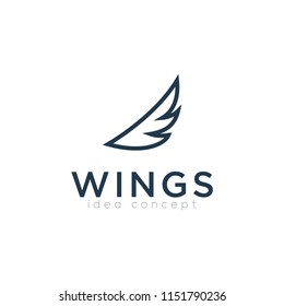 Creative Wings Concept Logo Design Template