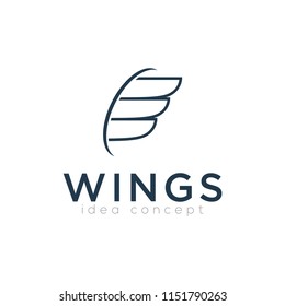 Creative Wings Concept Logo Design Template