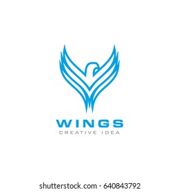 Creative Wings Concept Logo Design Template
