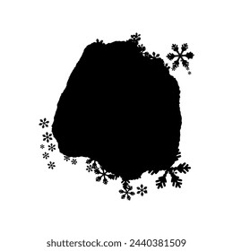 Creative winter mask. Basis abstract element universal use black and white
