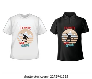 creative winter t-shirt design eps