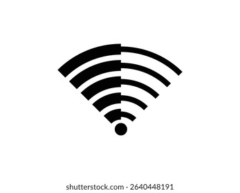 creative Wireless Fidelity design, wi fi vector illustration, isolated on transparent background
