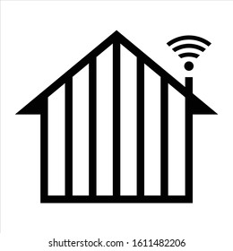 Creative wireless home design logo vector  template
