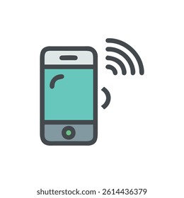 Creative Wireless Phone Icon for Digital Interaction