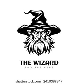 Creative Wizard Warlock Vector Illustration Logo