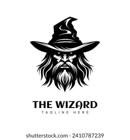 Creative Wizard Warlock Vector Illustration Logo