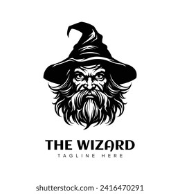 Creative Wizard Warlock Vector Illustration Logo