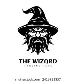 Creative Wizard Warlock Vector Illustration Logo