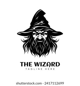 Creative Wizard Warlock Vector Illustration Logo