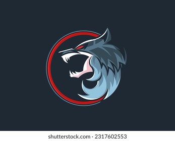 Creative wolf head logo illustration vector