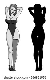 Creative woman draw