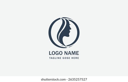 Criativa mulher logotipo vetor monogramas