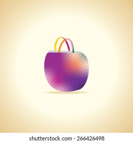 creative women hand bag created with purple color 