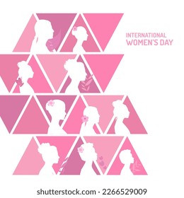 Creative Women's Day Abstract Design Vector