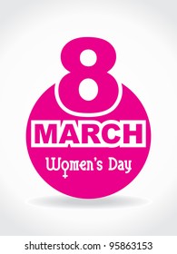 Creative women's day design element. vector illustration