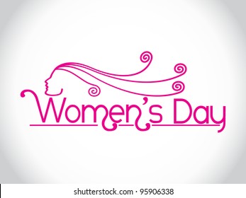 Creative women's day design element. vector illustration