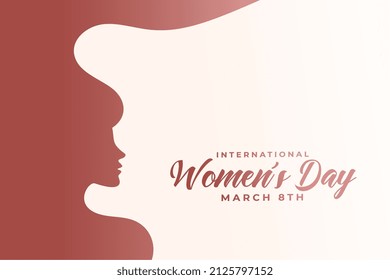 creative womens day greeting flat card design