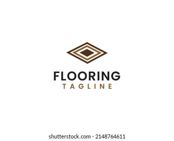 Creative wood flooring logo template