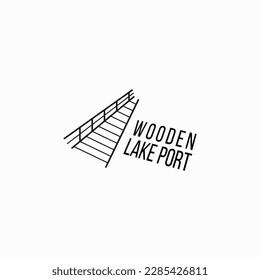 creative wooed lake port, pier, wharf, docks logo business vector design template with modern, simple and elegant styles isolated on white background