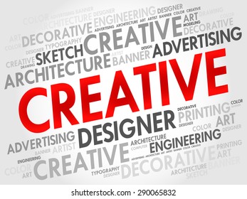 CREATIVE word cloud, business concept