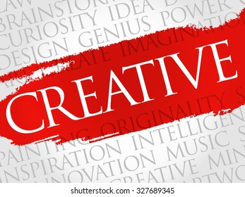 Creative word cloud, business concept