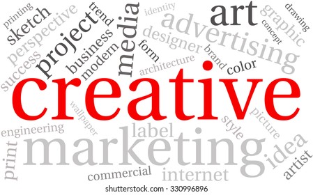 Creative Word Cloud On White Background Stock Vector (Royalty Free ...