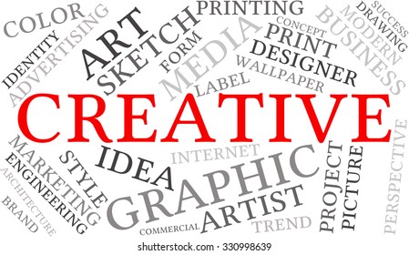 Creative Word Cloud On White Background Stock Vector (Royalty Free ...