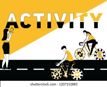 Creative Word concept Activity and People doing multiple activities