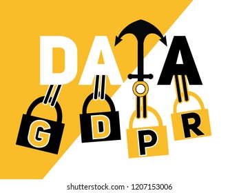 Creative Word concept Data and GDPR