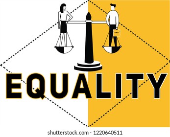 Creative Word concept Equality and People doing activities