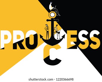 Creative Word concept Process and People doing things