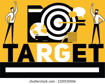 Creative Word concept Target and People doing things