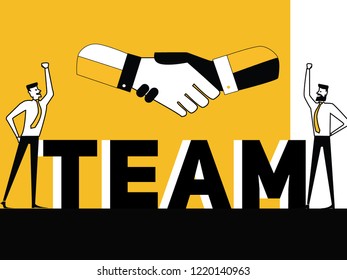 Creative Word concept Team and People doing things