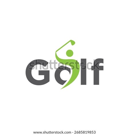 Creative word mark golf logo, Golf club icon logo design vector, Golf logo design