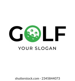 Creative word mark golf logotype, Golf club vector icon template design